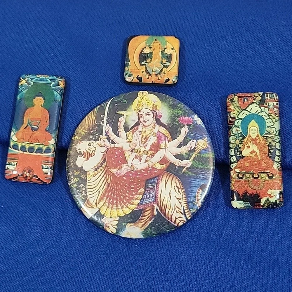 Vintage Hindu Refrigerator Magnets Assorted Lot Of 4